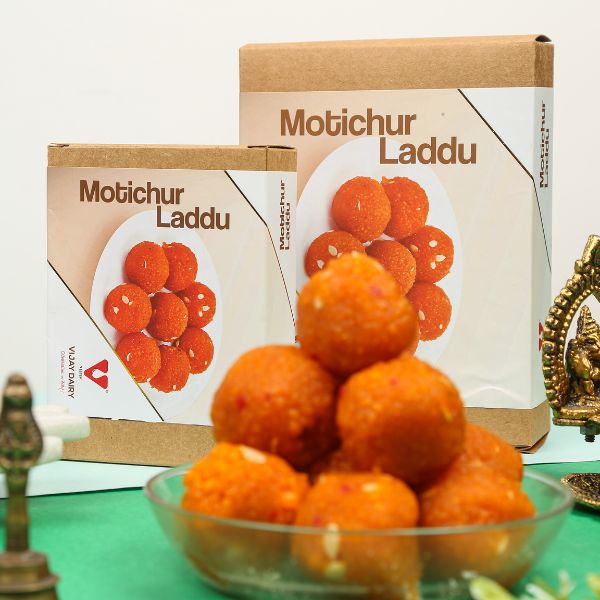 Delicious Motichur Laddu Sweets - Vijay Dairy Surat